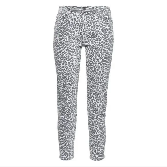CURRENT/ELLIOTT Mid Rise Leopard Print Jeans in Warped Species Size 28 - Picture 4 of 8